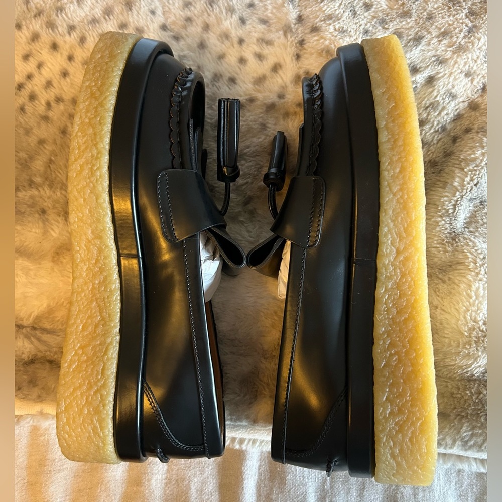 Chloe Platform Black Jamie Loafers Flatfirm Shoes Loafers